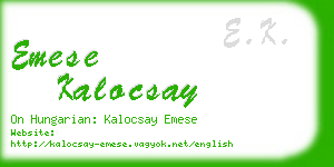 emese kalocsay business card
